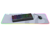 Alfombrilla gaming - Newskill Nemesis V2 Ivory, USB plug & play, Software personalizable, Gris