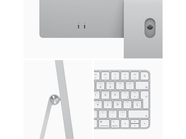 Apple iMac MGTF3Y/A, 24 Retina 4K, Apple M1, 256 GB SSD, GPU de 7 núcleos, MacOS, Plata