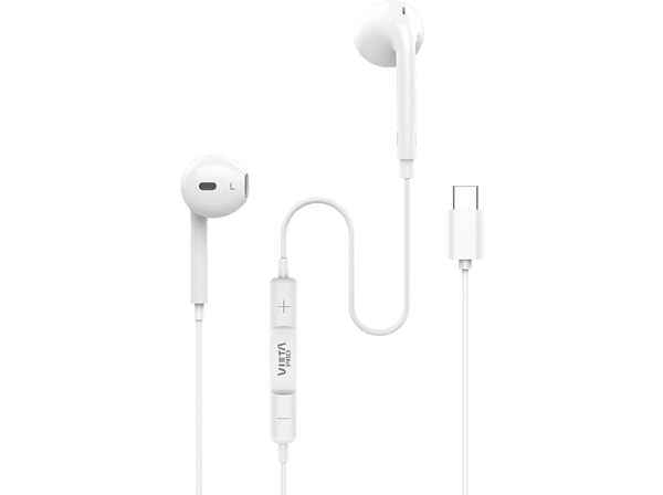 Auriculares - Vieta Pro Homy, Auricular de botón, Con micrófono, Type C, Blanco