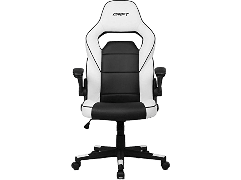 Silla Gaming - Drift DR75, Inclinable 15º, Reposabrazos regulable, Blanco y negro