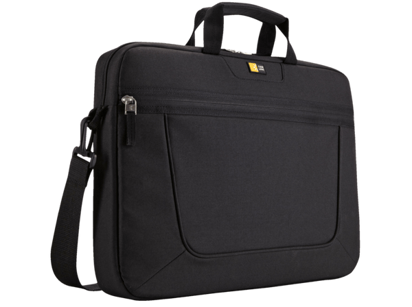 Maletín para portátiles de hasta 15,6 pulgadas - Case Logic, negro, bolsillo delantero