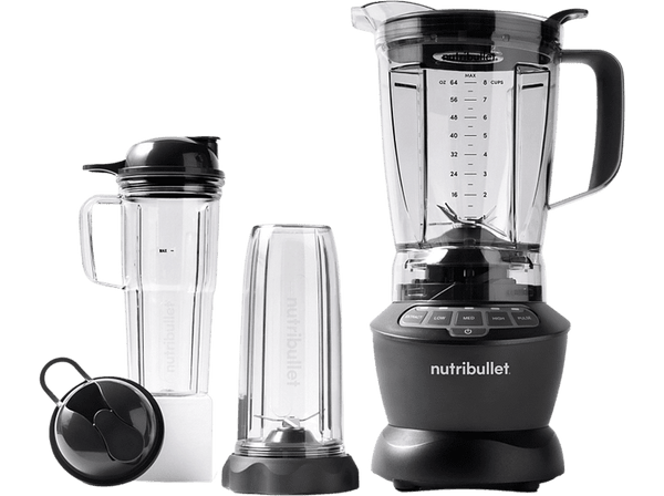 Batidora de vaso - Capital Brands NutriBullet NBF500DG, 1200 W, 1.9 l, Función Pulse, Gris