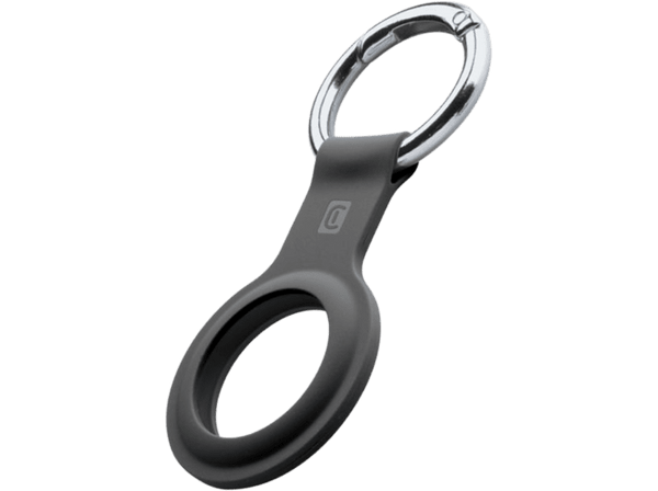 Llavero - Cellularline AIRTAGKEYRINGK, Para AirTag, Negro