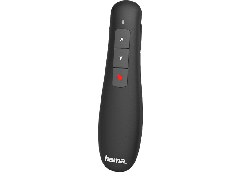 Presentador láser - Hama 00139915, con receptor USB 2.0, Negro