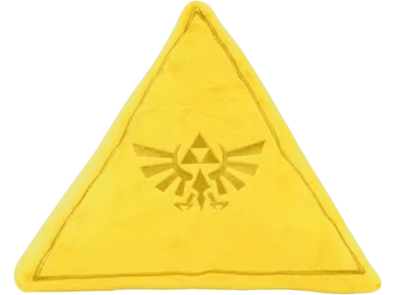 Peluche - Sherwood The Legend of Zelda Triforce, Cojín, 40 cm, 100% poliéster, Amarillo
