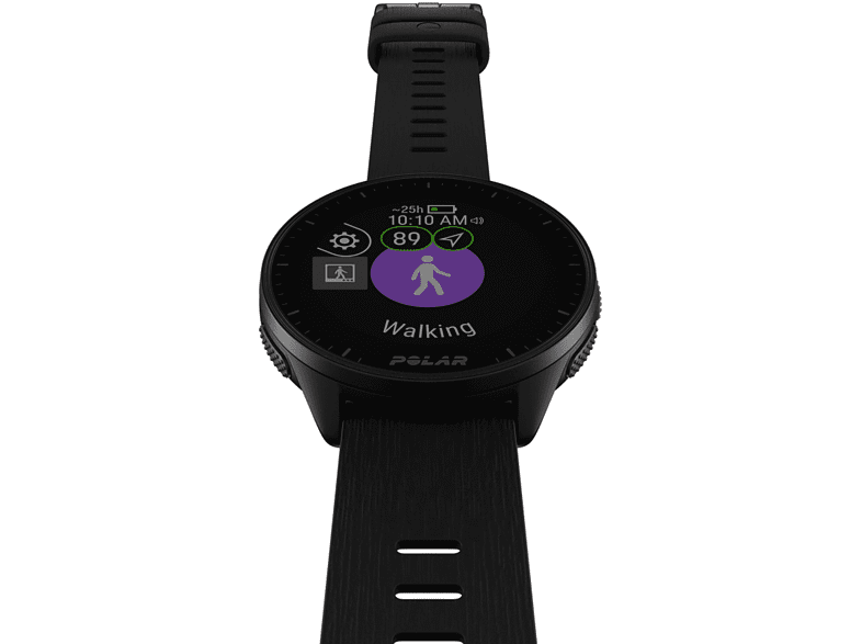 Reloj deportivo - Polar Pacer, Negro, 21 cm, 1.2, GPS, GLONASS, Galileo, QZSS., WR50M, Bluetooth