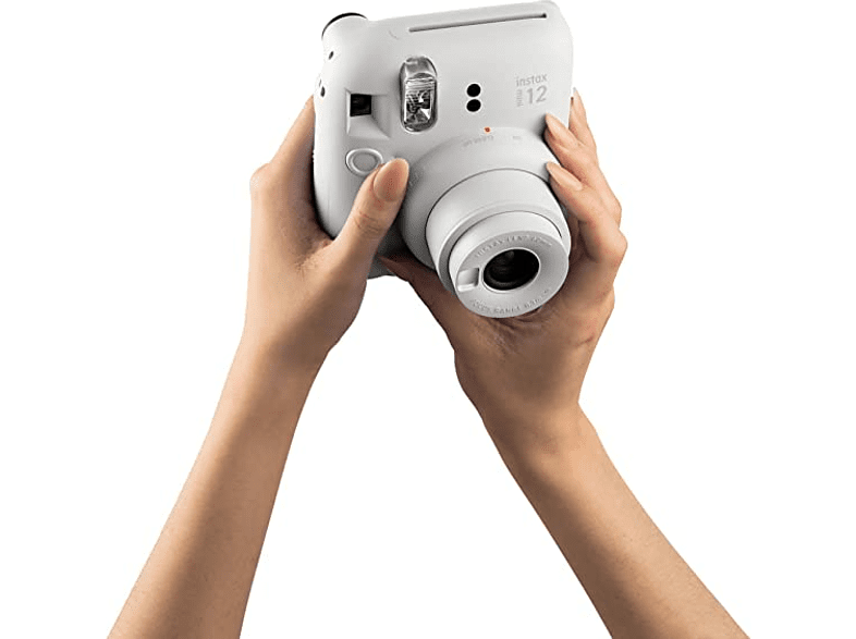 Cámara instantánea - Fujifilm Instax Mini 12, 62× 46 mm, Flash, Blanco arcilla