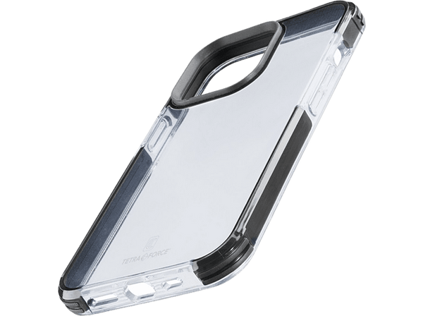Funda - Cellular Line TETRACIPH13T, Para Apple iPhone 13, Versaflex, Trasera, Negro/Transparente