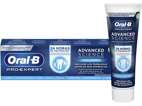 Accesorio dental - Oral-B Advanced Science, Limpieza Profunda, Pasta Dentífrica, Sabor hierbabuena, 75 ml