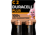 Pilas C - Duracell Plus C, 2 unidades, 1.5 V LR14 MN1400, Negro