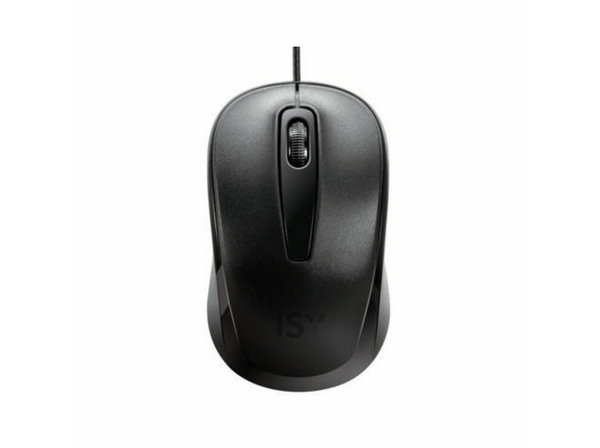 Ratón - ISY ICM-1000, Con cable, 1000 ppp, Negro