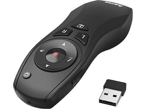 Presentador láser - Hama 00139916, con receptor USB 2.0, Negro