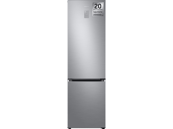 Frigorífico combi -  Samsung SMART AI RB38C675CS9/EF, All-Around Cooling, 200 cm, 390L, No Frost,  WiFi, Inox