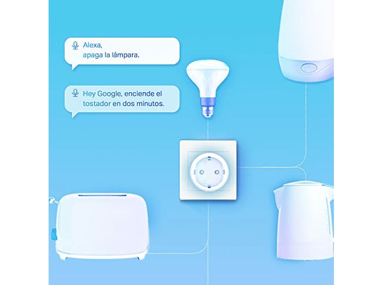 Enchufe inteligente - TP-Link Tapo P115 1PK, Compatible Tp-link, Amazon, Alexa, Blanco