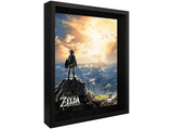 Póster - The Legend Of Zelda Sunset, 3D, Enmarcado en negro, 20 x 25 cm