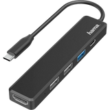 Hub USB - ‎Hama 00200117, 5 Gbps, 5 puertos, Universal, Negro