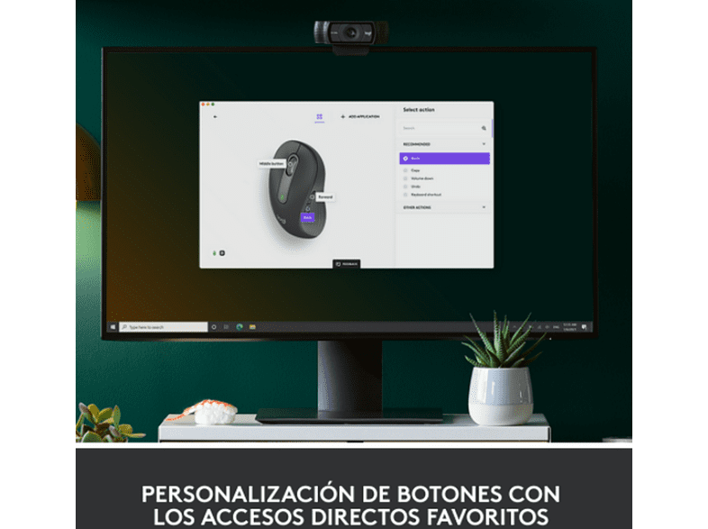Ratón inalámbrico - Logitech Signature M650 L Left, Para manos izquierdas grandes, Bluetooth, Grafito