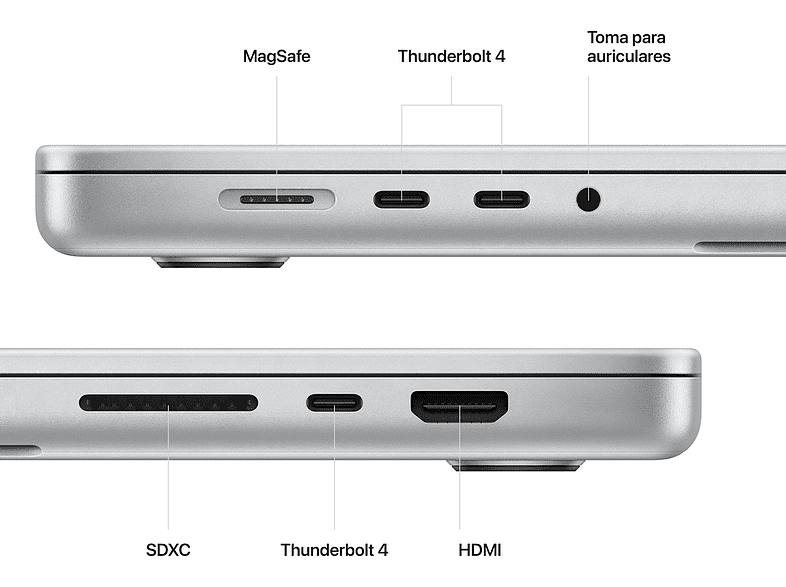 Apple MacBook Pro (2023), 16.2  Liquid Retina XDR, Chip M2 Pro, 16 GB, SSD de 512 GB, macOS, Cámara FaceTime HD a 1080p, Plata
