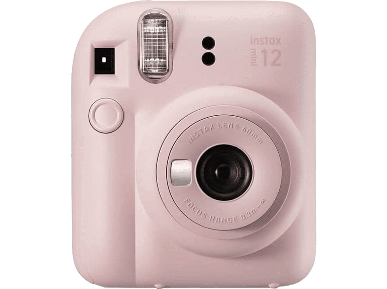 Cámara instantánea - Fujifilm Instax Mini 12, 62× 46 mm, Flash, Rosa pastel