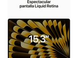 APPLE MacBook Air (2023), 15.3 Retina, Chip M2 de Apple, 8 GB, 256 GB SSD, MacOS, Teclado Magic Keyboard Touch ID, Blanco estrella