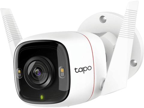 Cámara de seguridad - TP-Link Tapo C320WS, Wi-Fi, 2K QHD, Sensor Starlight Night Vision, IP66, Control por voz, Blanco