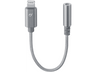 Adaptador - Cellular Line Music Enabler, Conector Lightning a jack 3.5 mm, Plata