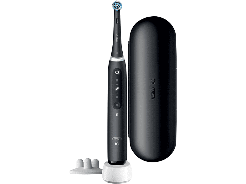 Cepillo eléctrico - Oral-B iO 5S, Con 1 Cabezal Y 1 Estuche De Viaje, Diseñado Por Braun, Negro