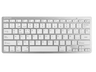 Teclado inalámbrico - Silver HT, Bluetooth, Diseño QWERTY, Hasta 10 m, 78 teclas, Blanco