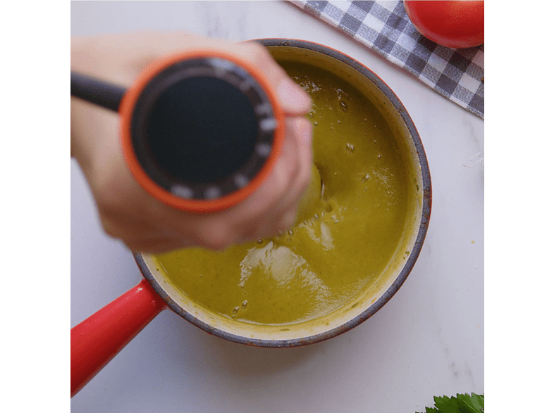 Batidora de mano - Taurus Bapi 1200 Rocket Plus , 1200W, Pica hielo, Cuchillas de acero inoxidable, 20 velocidades, Turbo, libre BPA, Negro