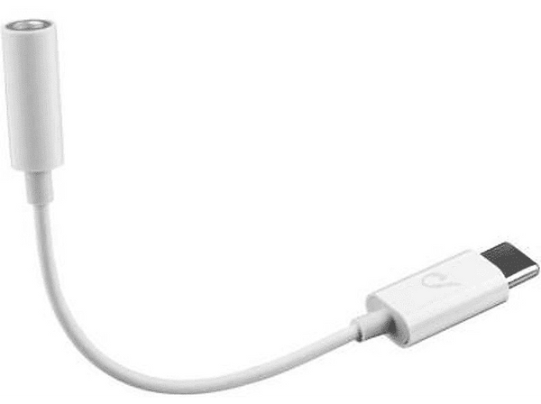 Adaptador - Cellular Line MUSICENABLERTYPECW, De USB C a 3.55 audio, 0.15m, Blanco