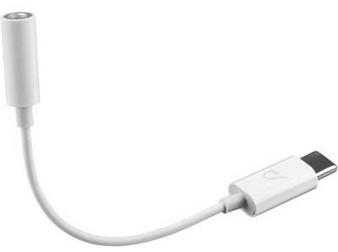 Adaptador - Cellular Line MUSICENABLERTYPECW, De USB C a 3.55 audio, 0.15m, Blanco