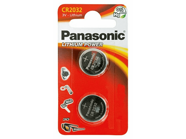 Bateria - Panasonic CR-2032EP/2B, Alcalino, 3V, Litio