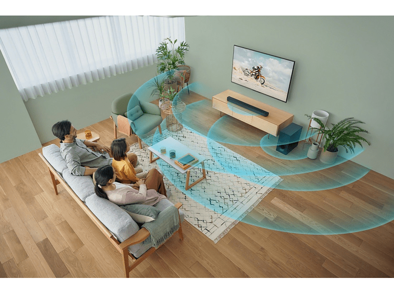 Barra de sonido - Sony HT-S400, Bluetooth, Subwoofer inalámbrico, 330 W, S-Force PRO Surround, Dolby, Negro