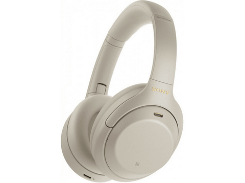 Auriculares inalámbricos - Sony WH-1000XM4, Bluetooth, Cancelación de ruido, Autonomía de 30h, Plateado