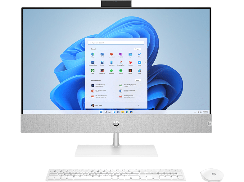 All in one - HP Pavilion 27-ca1004ns, 27 Full HD, Intel® Core™ i5-12400T, 16GB RAM, 512GB SSD, UHD 730, W11 Home, Blanco