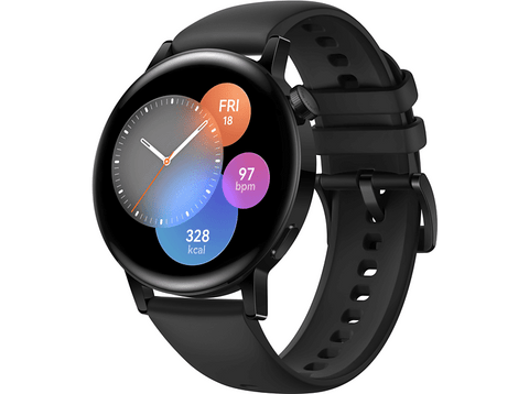 Smartwatch - Huawei GT3 42mm Active, 7 días, Ritmo cardiaco 24h, SPo2, IA+100 deportes, GPS,5 Atm, Negro