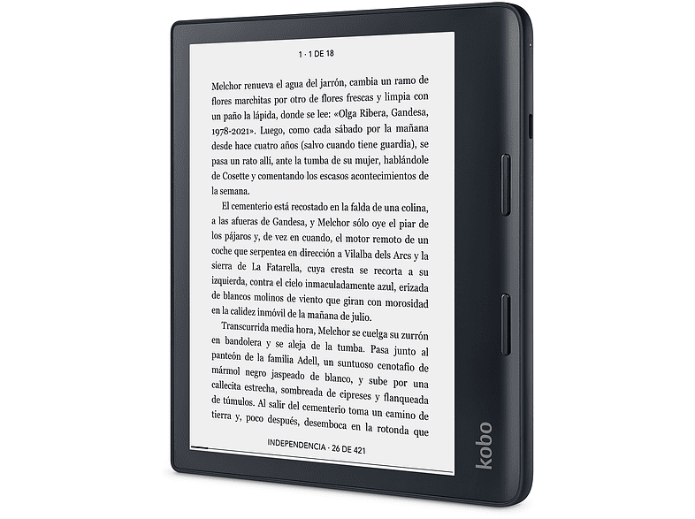eReader - Kobo Sage, Para eBook, 8P, HD, 32GB, Bluetooth,Comfort Light PRO, Negro