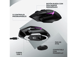 Ratón gaming - Logitech G G502 X Plus, Inalámbrico, Lightforce, Lightspeed, RGB Lightsync, 25.600 ppp, Negro
