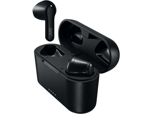 Auriculares True Wireless - JVC HA-A3T-B-U, De botón, BT 5.1, IPX4, Hasta 22 horas, Negro + Estuche de carga
