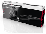 Plancha de pelo - Rowenta por Karl Lagerfeld CF451L Multistyler Fashion Stylist, 3 en 1, Hasta 200 ºC, Tecnología iónica,  Negro y rojo