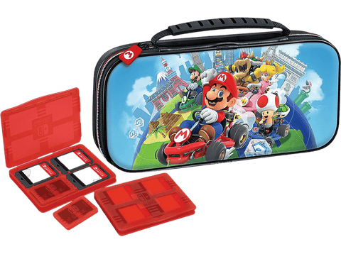 Funda - Ardistel MarioKart NNS50GR, Para Nintendo Switch, Switch OLED y Switch Lite, Multicolor + 4 estuches