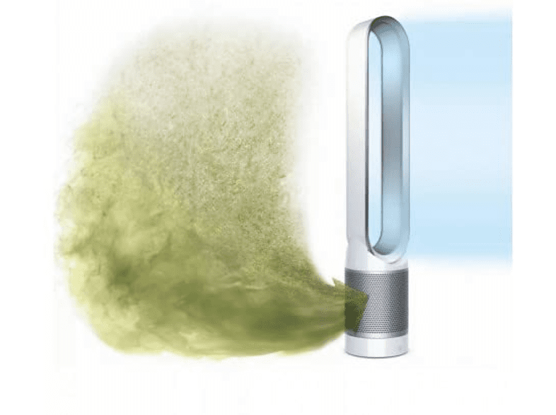 Purificador de aire - Dyson TP00 Pure Cool, Ventilador Purificador de torre, Not Connected, Filtro HEPA Glass 360, 40 W, 10 Velocidades, Blanco/Plata