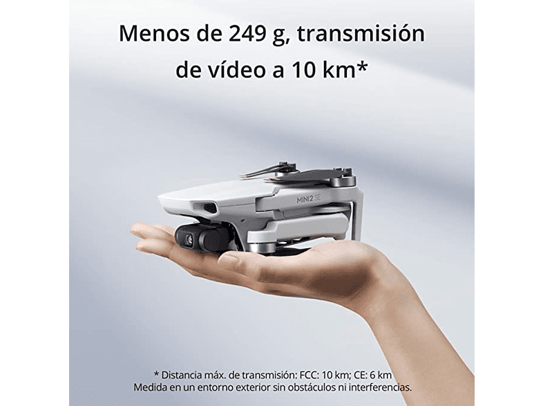 Mini Drone - DJI Mini 2 SE, Cámara integrada, Vídeo 2.7K, Hasta 10 km, Autonomía 31 min, Blanco