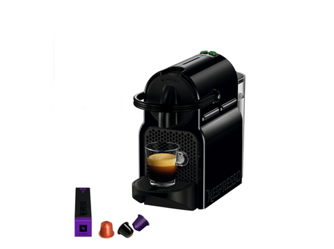 Cafetera de cápsulas - Nespresso® De Longhi INISSIA EN80B, Presión de 19 bares, Potencia 1260W, Negro
