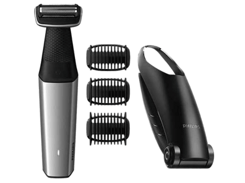 Afeitadora - Philips BG5020/15, Apta para la ducha, 3 peines/guía, Recargable, Plata