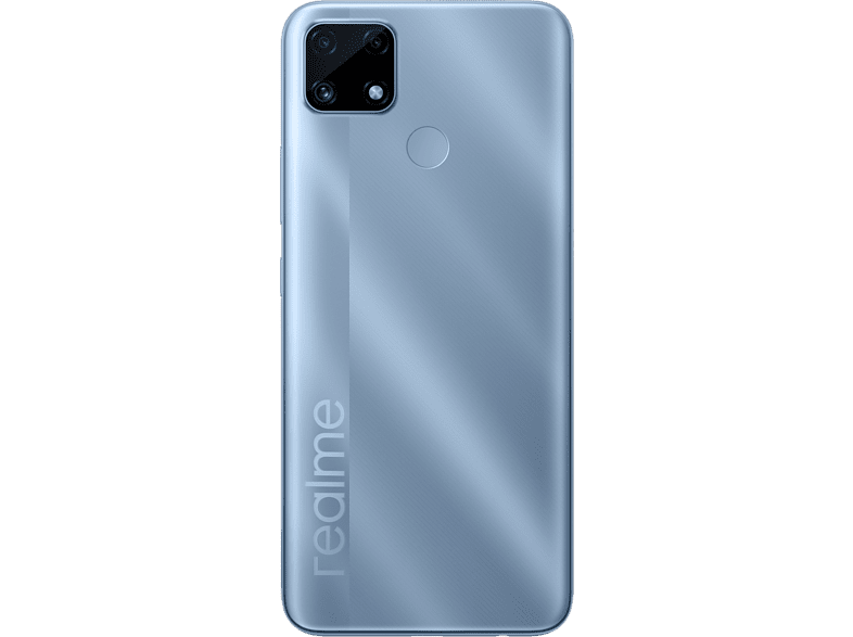 Móvil - realme C25Y, Glacier Blue, 128 GB, 4 GB RAM, 6.5 HD+, UNISOC T618, 5000 mAh, Android 11