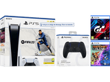 Consola - Sony PS5 Stand C, 825 GB (2 Mandos DualSense™ incluidos, Negro y Blanco) + FIFA 23 (código de descarga) + Gran Turismo 7 + Ratchet & Clank