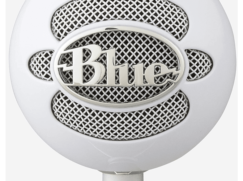 Micrófono - Blue Snowball Ice, USB, Para PC, Mac y PS4, Blanco