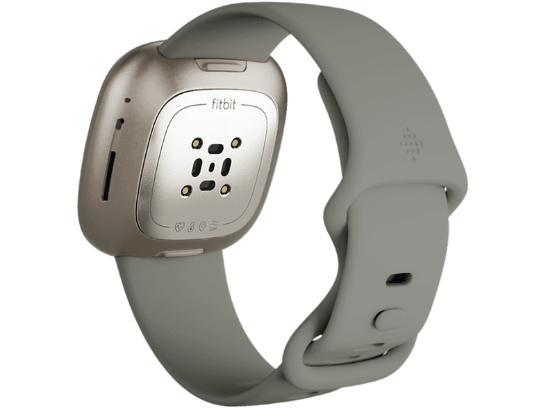 Reloj deportivo - Fitbit Sense, Gris Salvia, 1.58, 13.97 cm – 22 cm, Wi-Fi, SpO2, NFC, GPS, ATM 5, Android