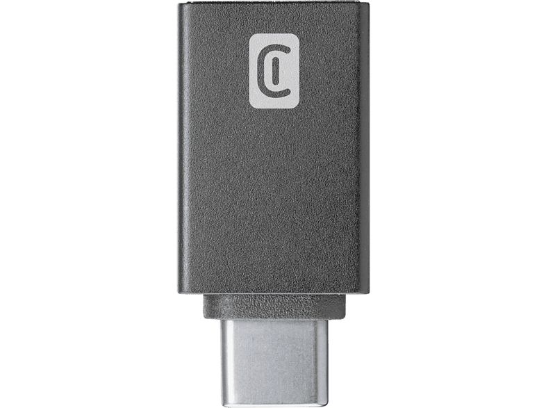 Adaptador - Cellular Line Car Adapter USBA2CCARADAPTERK, USB-C a USB-C, Negro